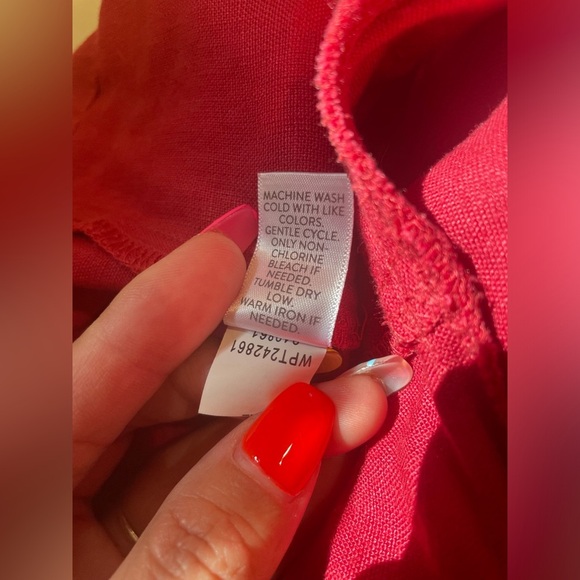 J Jill red linen pants SZ SMALL 🥰 EUC - Picture 6 of 6